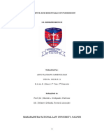 Elements and Essentials of Possession: Arju Rajhans Jambhulkar UID No. UG2019-21 B.A.LL.B. (Hons.) 1 Year, 2 Semester