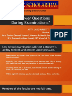 Atty. Tabora - Exam Answering Techniques