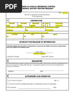 CHRR (Criminal History Background Check) CONTRACTOR FORM