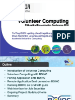 Volunteer Computing: Euasiagrid Dissemination Conference 2010