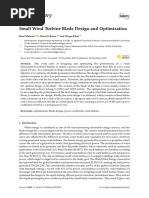 Symmetry: Small Wind Turbine Blade Design and Optimization