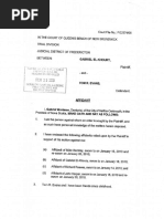 Affidavit Submitted by Gabriel Wortman To New Brunswick Court of Queen's Bench in 2010