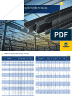 Perfis Gerdau - Construção Metálica: Tabela de Bitolas