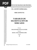 Variables de Segmentación de Mercados