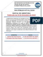 Edital de Abertura Concurso Publico N 01 2020 PDF