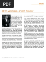 ARTIST BIO: Brian Worsdale