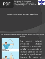 2.1. - Evolución de Los Procesos Energéticos