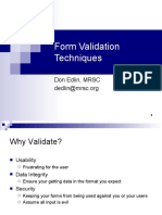 Form Validation Techniques: Don Edlin, MRSC