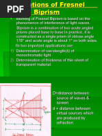 Fresnel Biprism Experiment