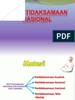 Pertidaksamaan Rasional Dan Irasional Satu Variabel