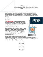 Lab.9 Molar Mass of A Volatile Liquid-Report