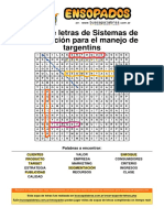 Sopa de Letras de Sistemas de Información para El Manejo de Targentins