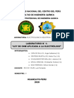 ELECTROQUIMICA INDUSTRIAL-GRUPO 3-Informe de Electrolisis