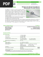 EE576 Series: Miniature Air Velocity Transmitter For Measurement of Lowest Velocity