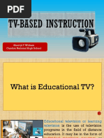 Tv-Based Instruction: Sherryl F. William Candon National High School