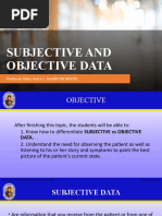 Subjective and Objective Data