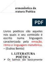 A Hermenêutica Da Literatura Poética