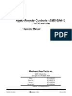 Radio Remote Controls - BMS GA610: - Operator Manual