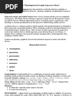 Video-Lecture 3 Phonological and Graphical Expressive Means