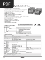 LE4S Series: DIN W48×H48mm Digital Backlight LCD Timer