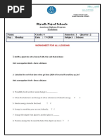 Riyadh Najed Schools: Name: Grade: 6 Semester: 1 Quarter: 2 Day: Monday Date: / 9 /2020 Subject: Science