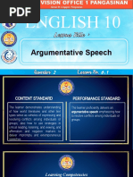 Q2 Lesson 6.2 ARGUMENTATIVE SPEECH