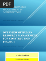 Human Resource Management in Construction: by Prof Joe Juan, Msce, Mepf, RMP, Picqs