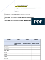 Module Two Wellness Plan 