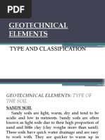 Geotechnical Elements: Type and Classification