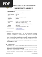 Silabo I Bimestre Analisis Estructural II 2021-0