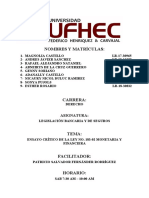 Ensayo Critico de La Ley 183-02 Ley Monetaria y Financiera