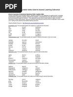 List of Measurable Verbs Used To Assess Learning Outcomes