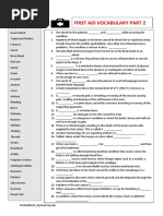 First Aid Vocabulary Part 2 Worksheet Templates Layouts - 132408