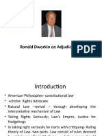 Ronald Dworkin On Adjudication