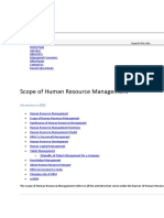 Scope of Human Resource Management: Introduction To HRM