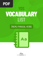 YDS İçin Önemli Phrasal Verbs