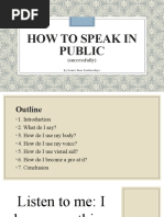 How To Speak in Public