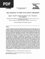 Age Estimation of Adults From Dental Rad