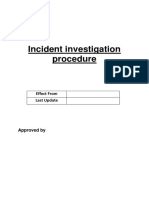 Incident Investigation Procedure