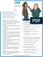 Present Simple MR Typewriter Daily Routines Esl Dialogue Exercises Worksheet PDF