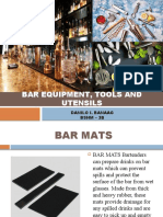 Bar Equipment, Tools and Utensils: Danilo I. Banaag BSHM - 3B