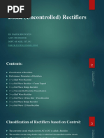 Diode (Uncontrolled) Rectifiers: Er. Faruk Bin Poyen Asst. Professor Dept. of Aeie, Uit, Bu