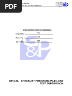 Op-3-26. Checklist For Static Pile Load Test Supervision: Work Instructions For Engineers