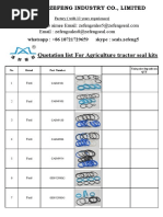 Agriculture Tractor Seal Kits Lists - From Shanghai Zefeng PDF