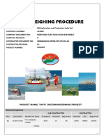 Onshore Weighing Procedure: Project Name: Tapti Decommissioning Project