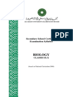 Biology: Secondary School Certificate Examination Syllabus