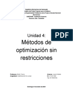 Unidad 4 Métodos de Optimización Sin Restricciones