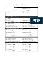 Derivative Formulas