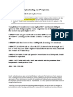 Option Trading Playbook Prior To Expiration