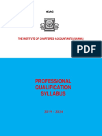 Professional Qualification Syllabus: The Institute of Chartered Accountants (Ghana)